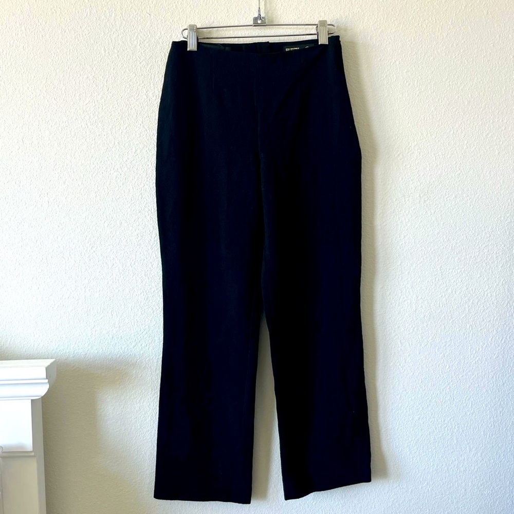 Escada 100% lane wool black fitted dress pants